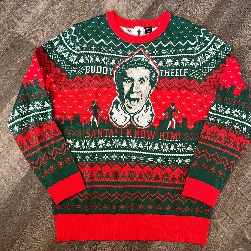 Buddy The Elf Ugly Christmas Sweater- Size Large